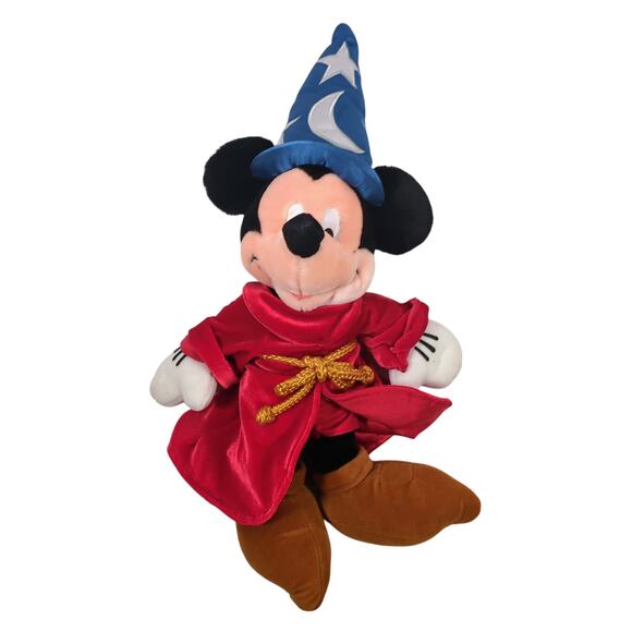 Mickey Mouse The Disney Store 19" Sorcerer's Apprentice Fantasia Plush Stuffed - Picture 2 of 5